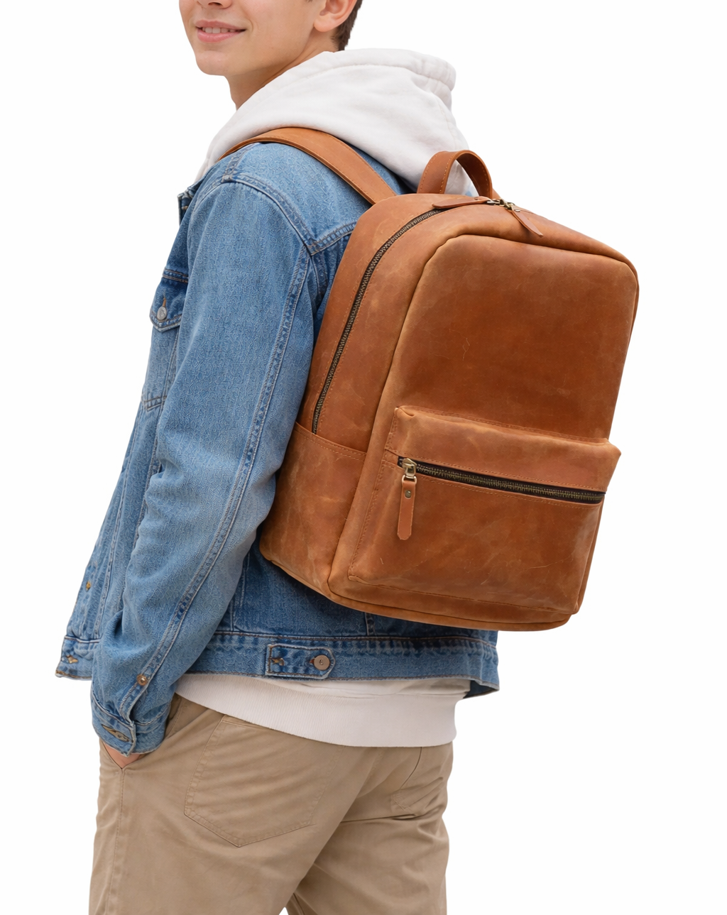 29% off on Genuine Leather School Backpack | OneDayOnly