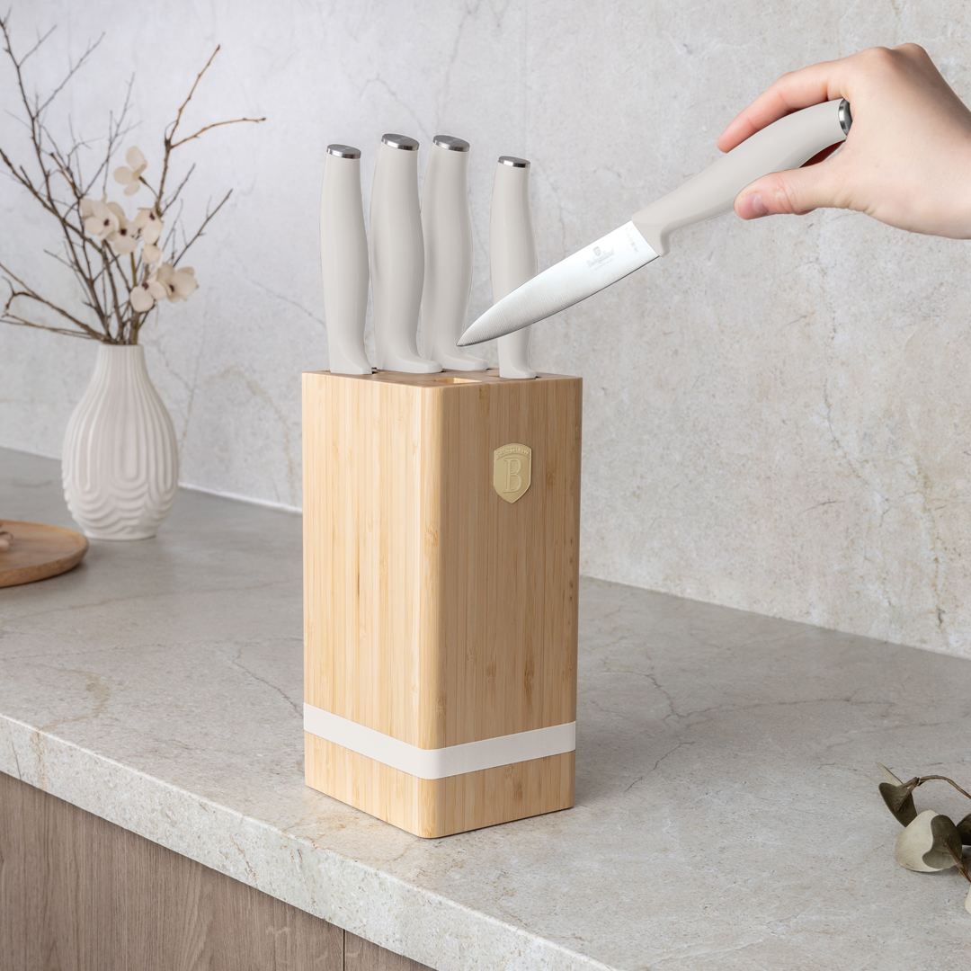6-Piece Knife Set with Bamboo Stand
