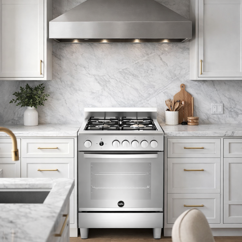 60cm Europa 4-Burner Gas Hob with Gas Oven