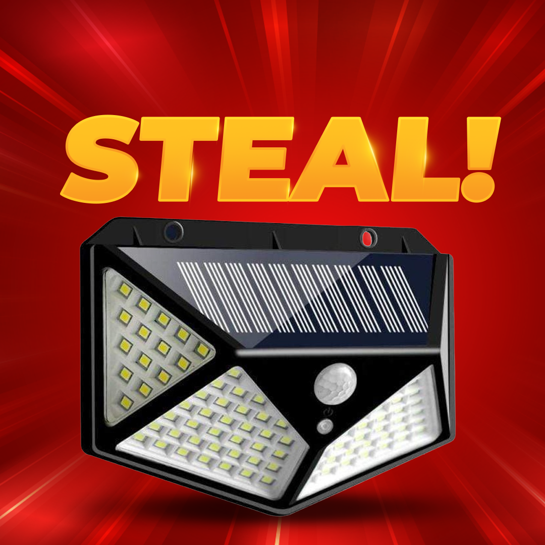 4x 100 LED 3 Modes Solar Sensor Wall Lights