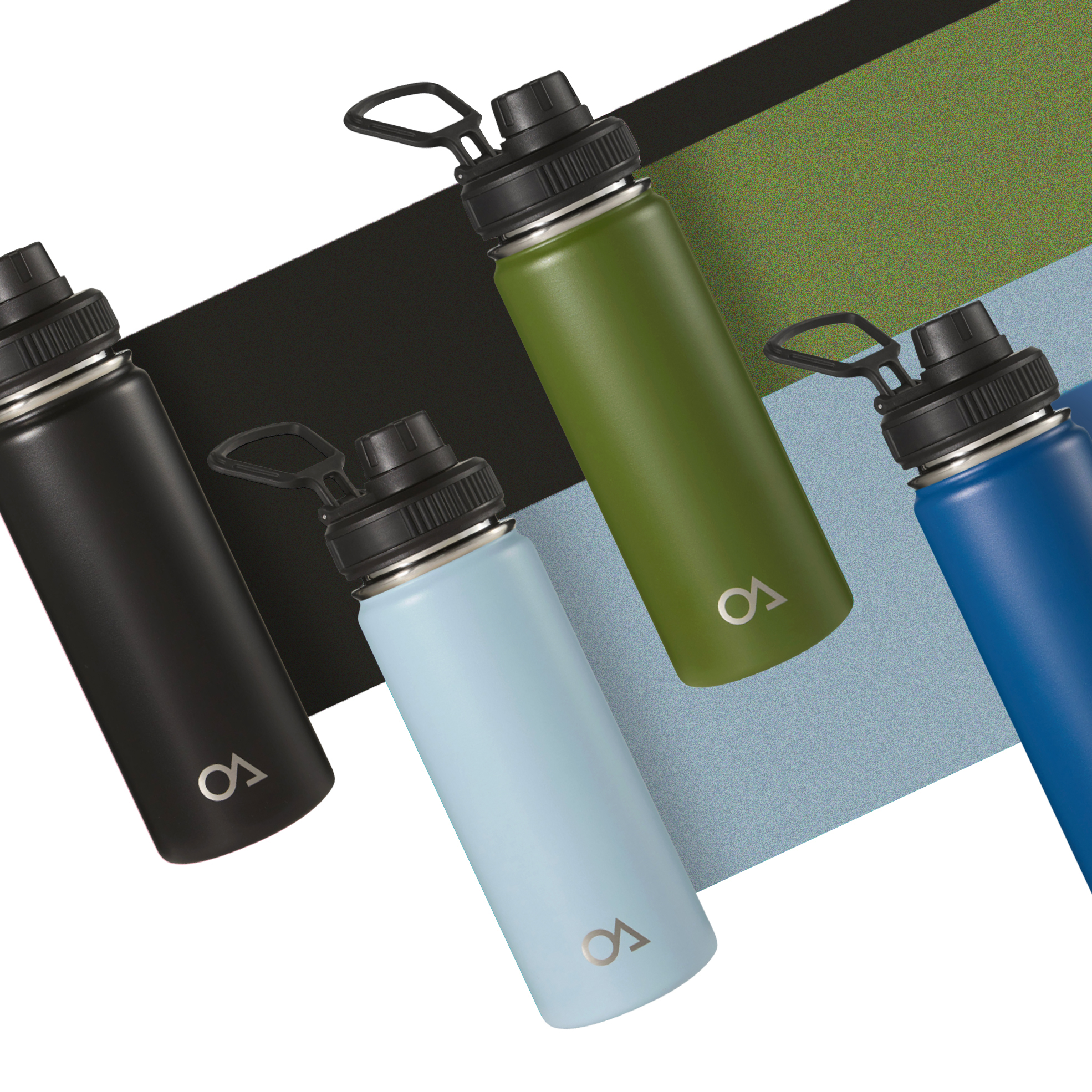 2x 530ml New School Double Walled Insulated Flasks