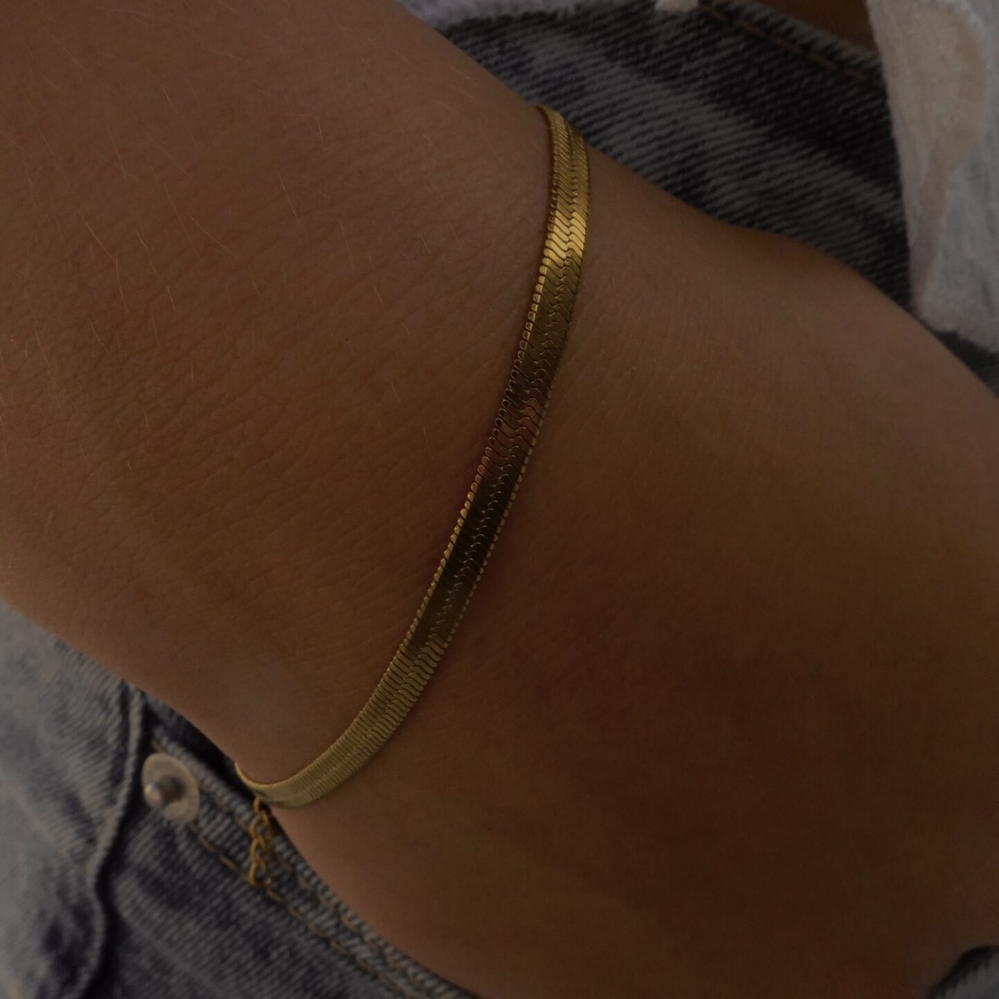 18k Gold Plated Snake Bracelet