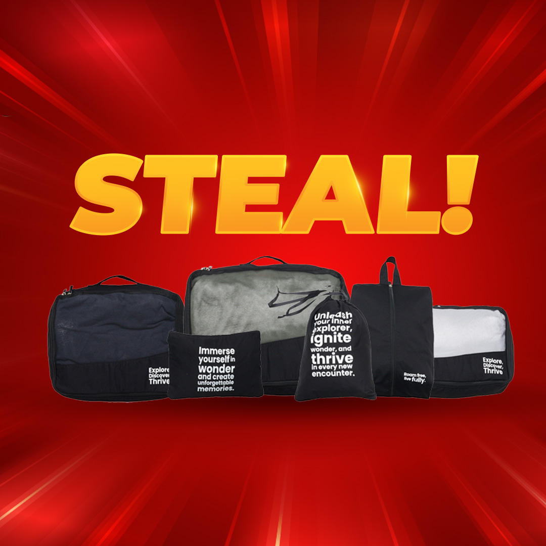 2x 6-Piece Travel Organisers with Breathable Mesh