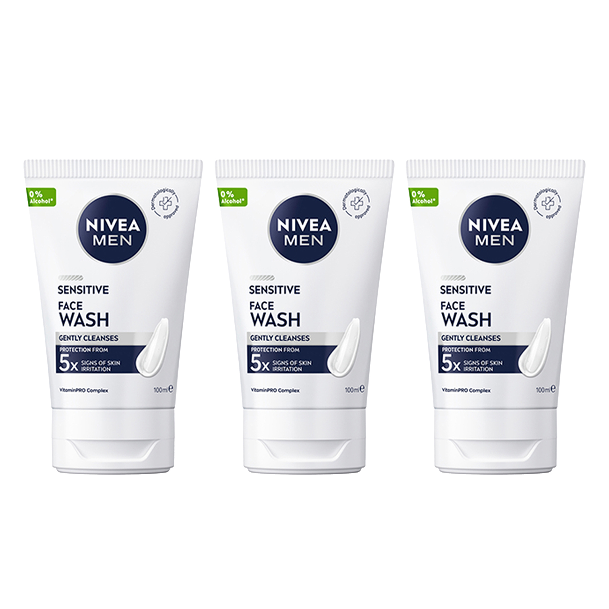 3x 100ml Sensitive Face Washes