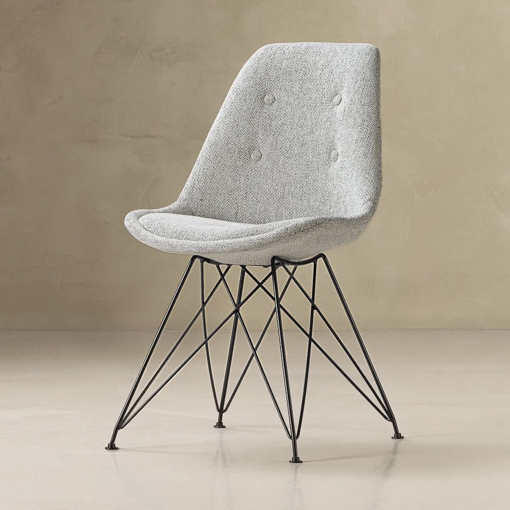 Industrial Eiffel-Leg Dining Chair