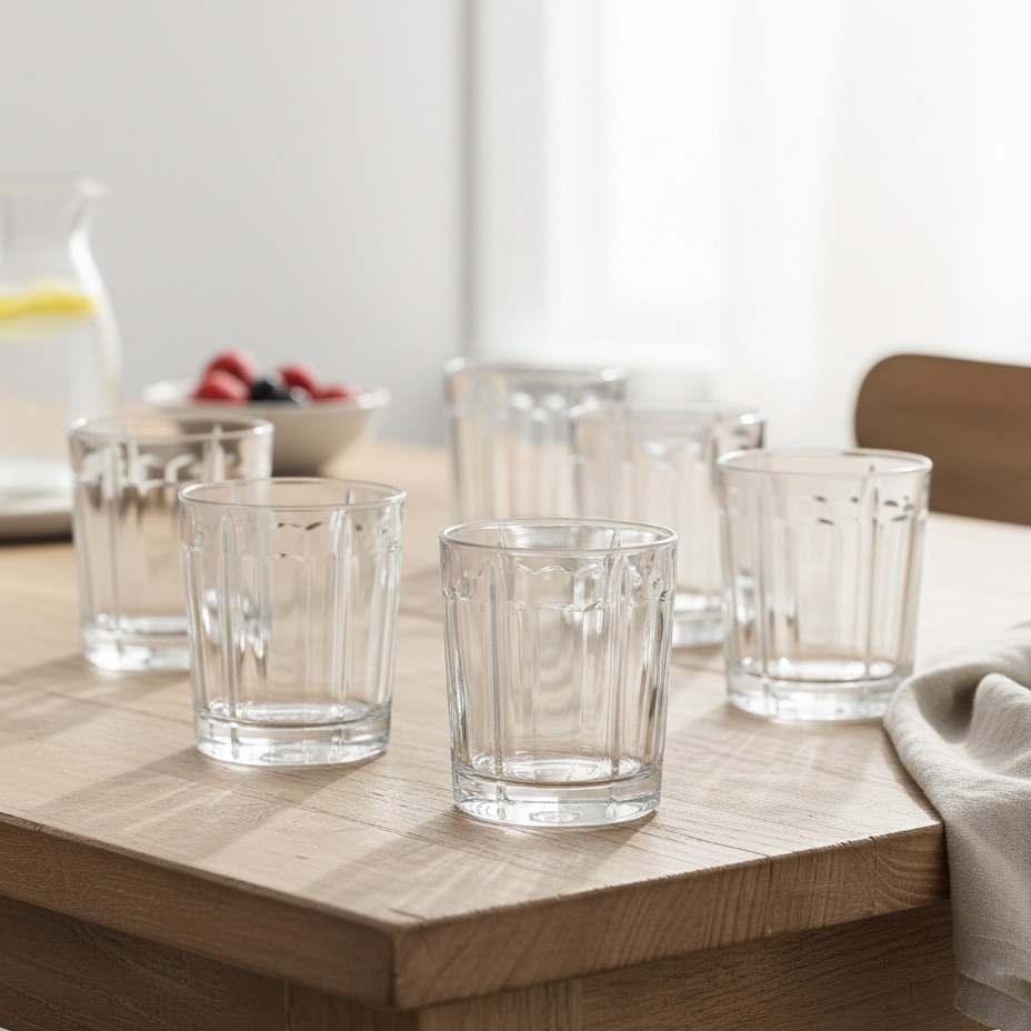 6x 300ml Hamburg Crystal Tumbler