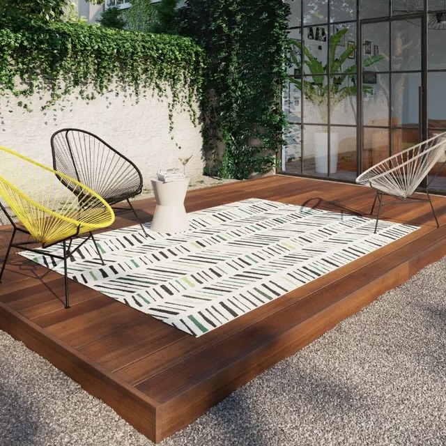 Star Green Arrow Indoor/Outdoor Rug