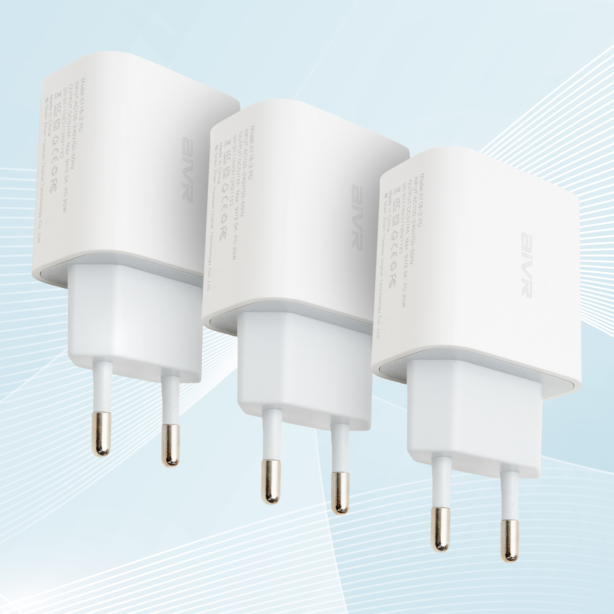 3x 20W PD USB-C Charging Blocks
