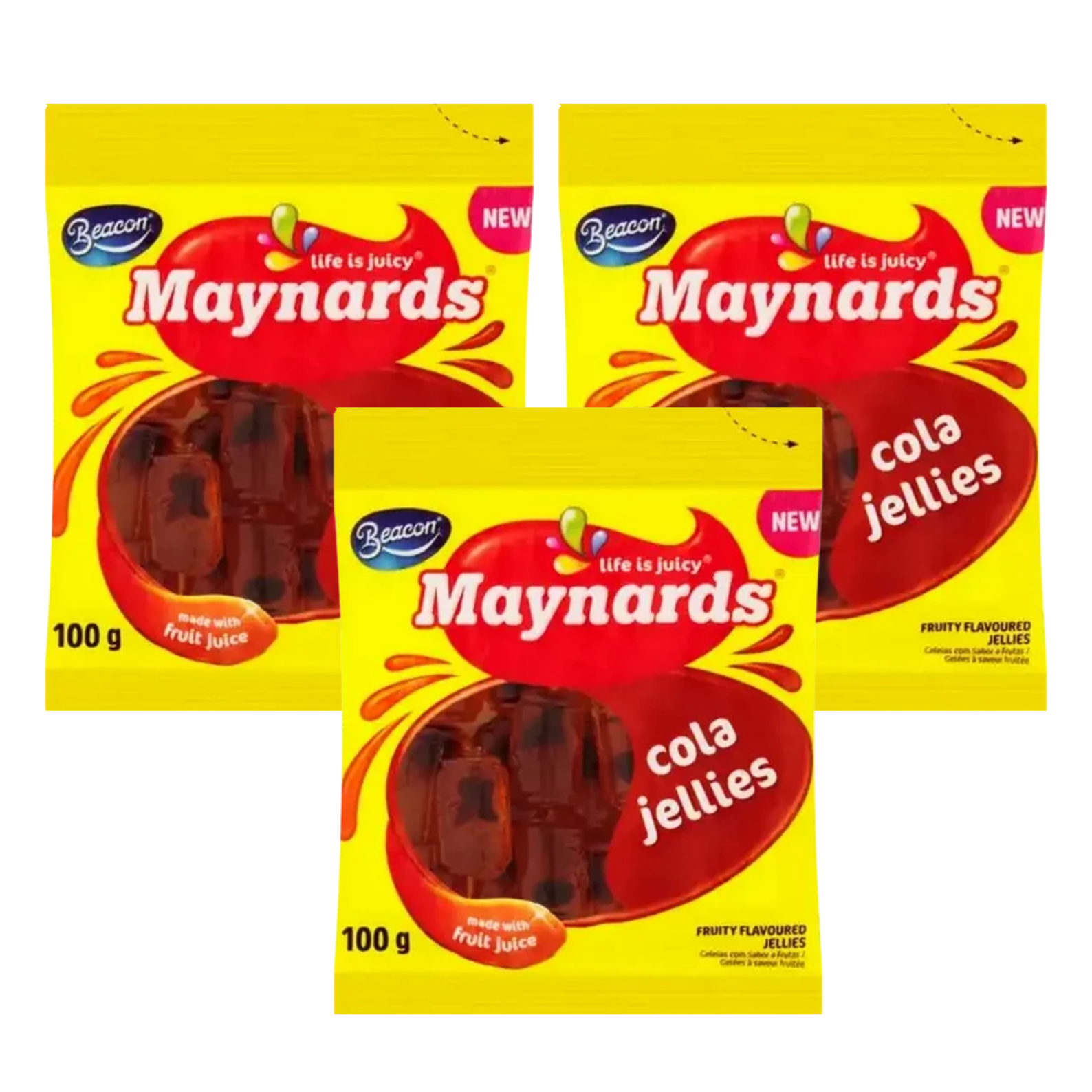 3x 100g Sweet Flavour Jelly Gums