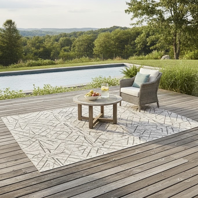 Star Geometric Design Indoor/Outdoor Rug