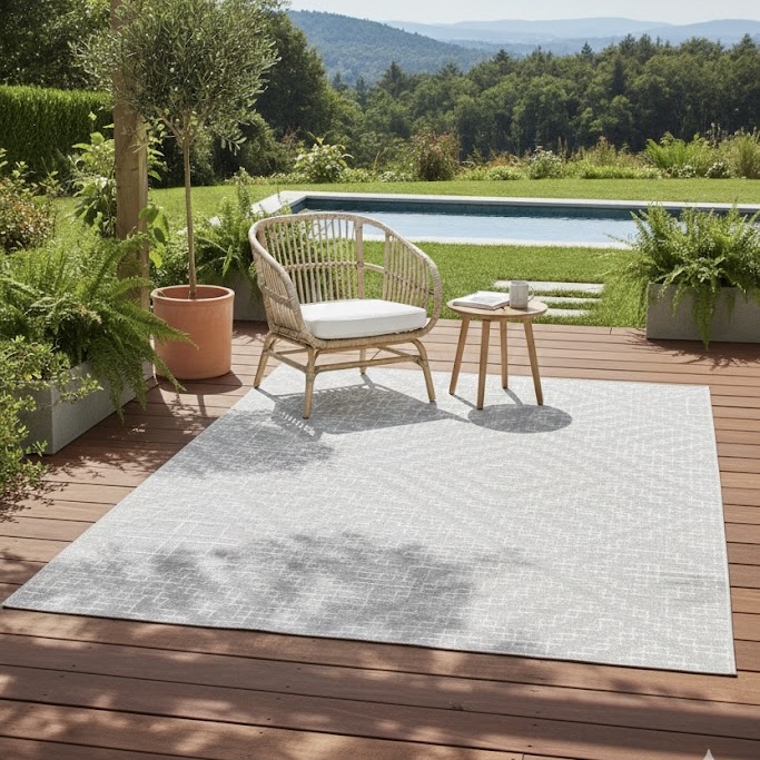 Star Abstract Triangular Design Indoor/Outdoor Rug