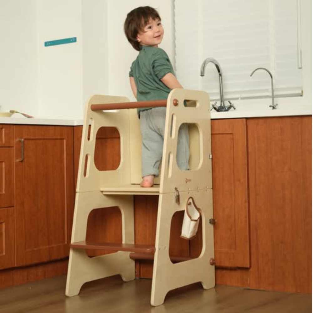 3-in-1 Wooden Convertible Learning Helper Tower