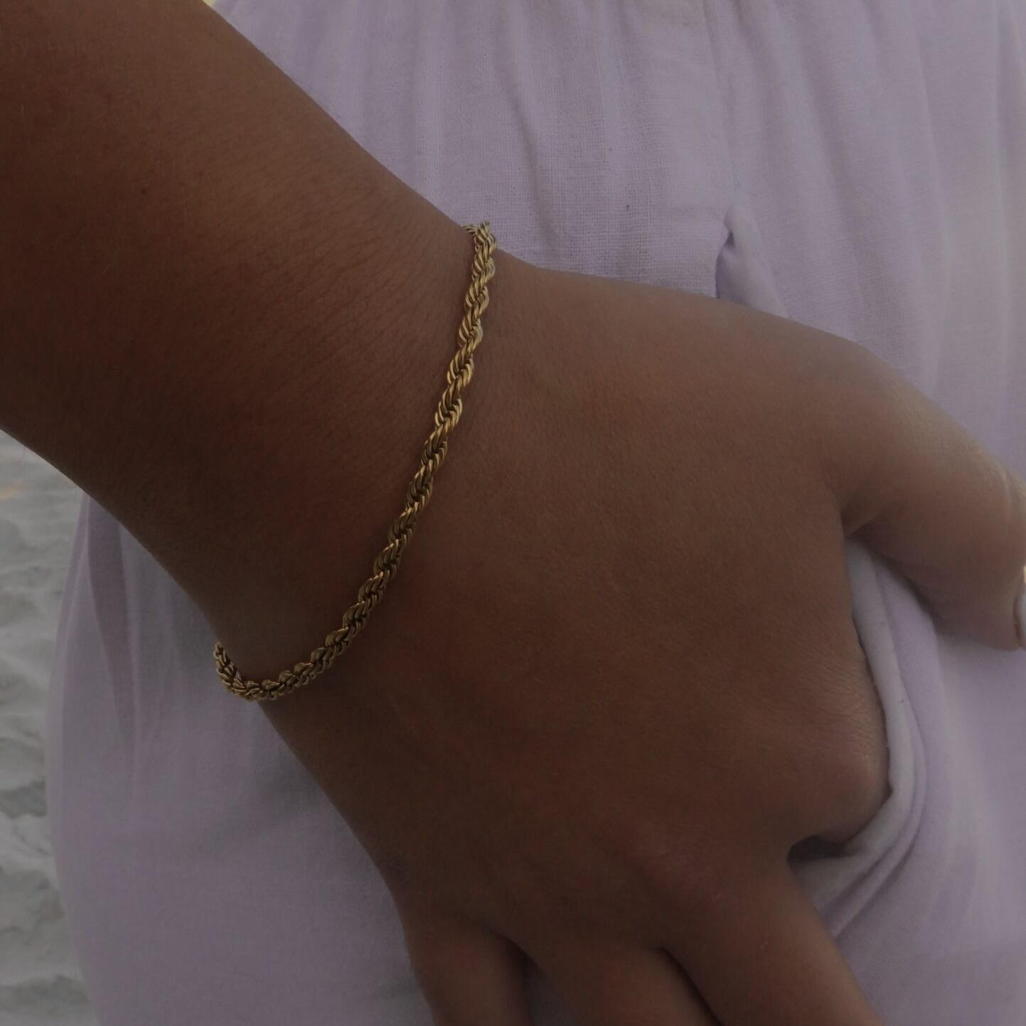 18k Gold Plated Rope Bracelet