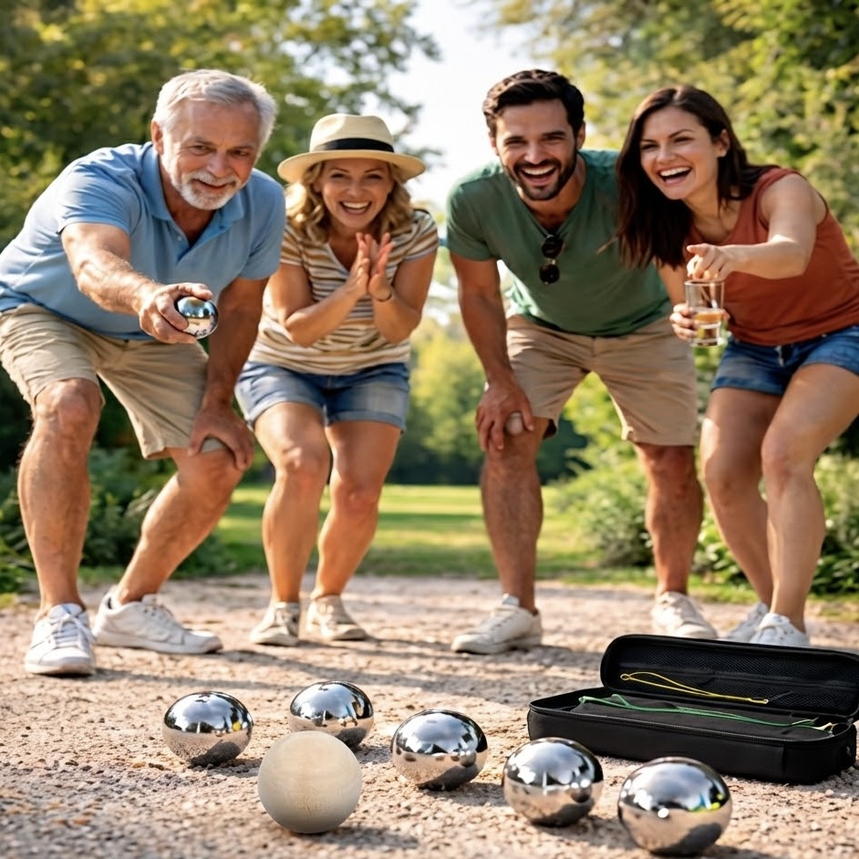 6-Piece Metal Boules Set