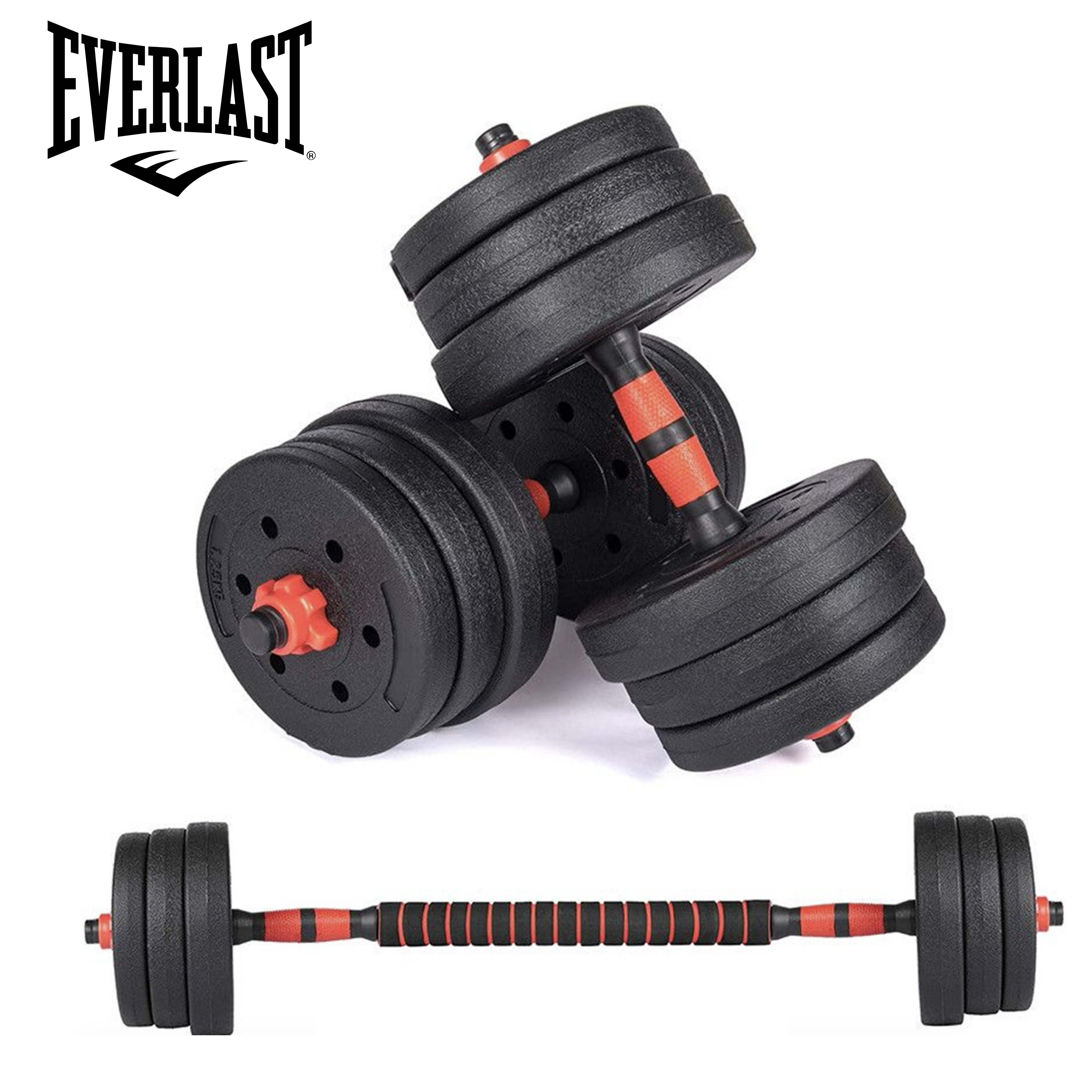40kg Vinyl Barbell & Dumbbell Set