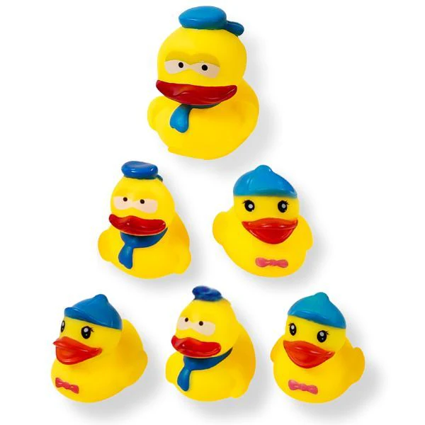 6-Piece Rubber Duck Bath Toy Set
