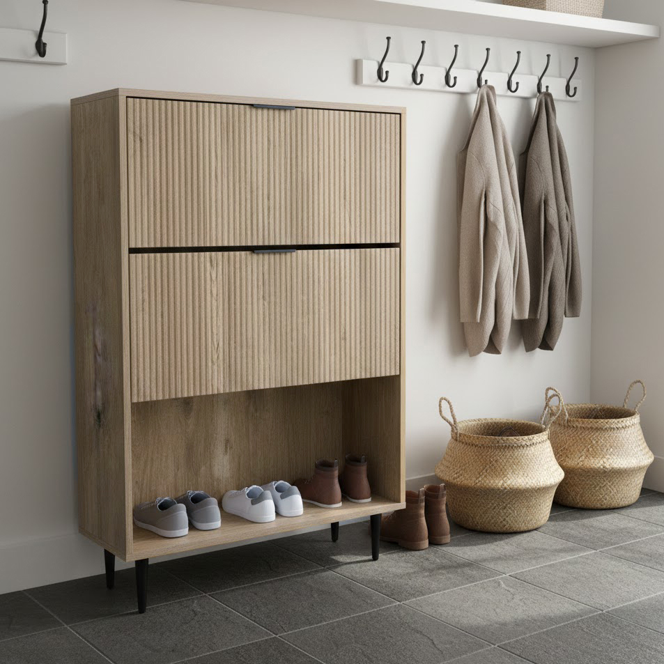 Avery Oak Shoe Cabinet