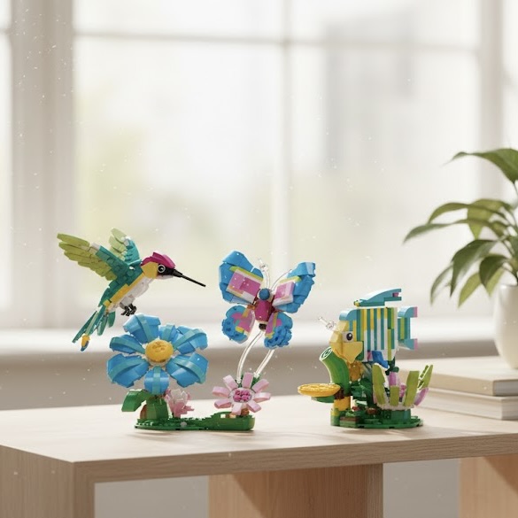 312-Piece 3-in-1 Wild Animals Set