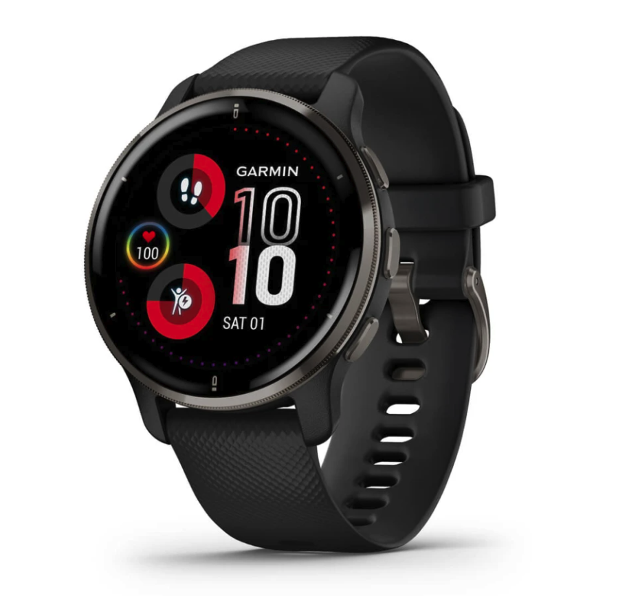 Venu® Plus 2 43mm GPS Smartwatch with Black Silicone Band