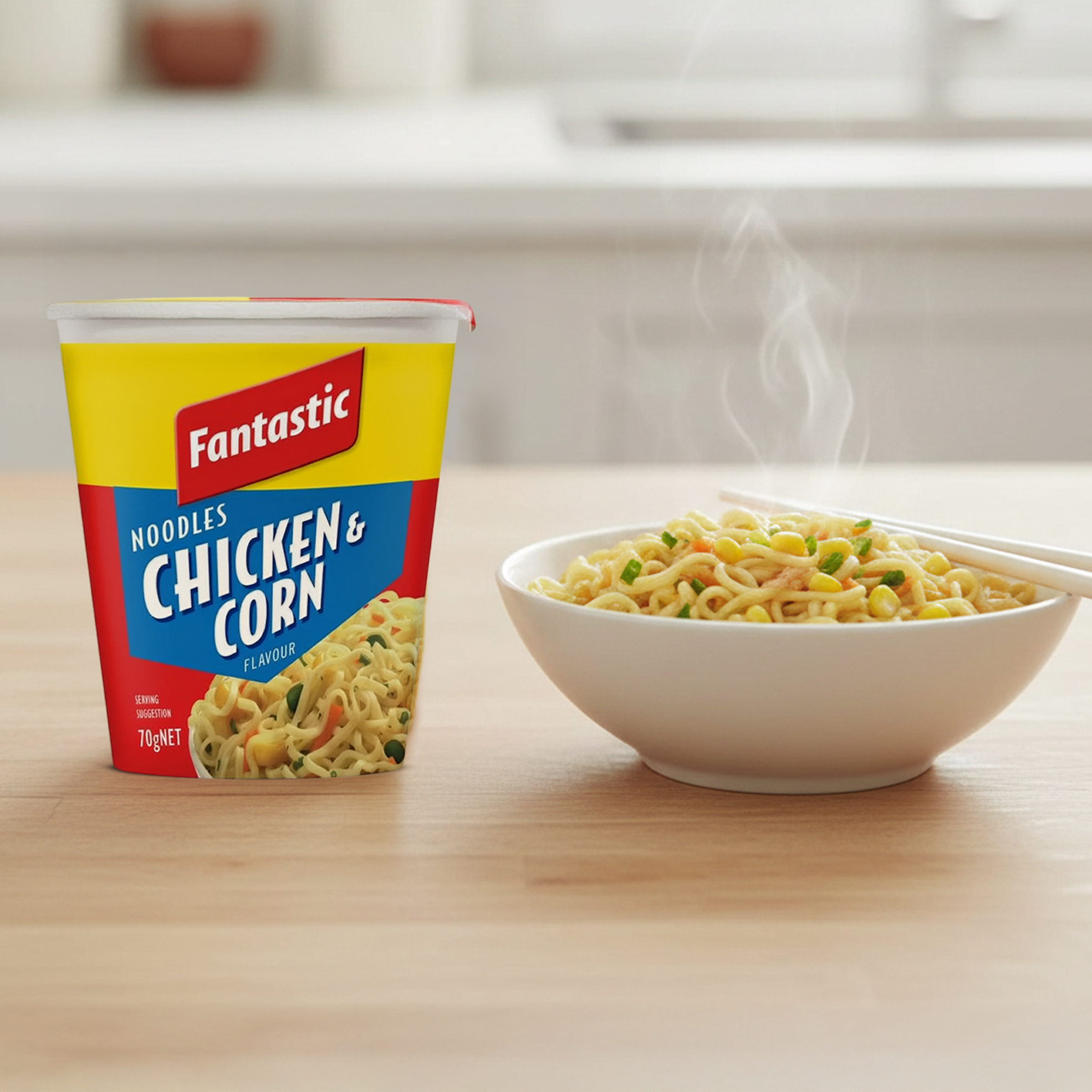 6x 70g Flavoured Instant Noodle Cups