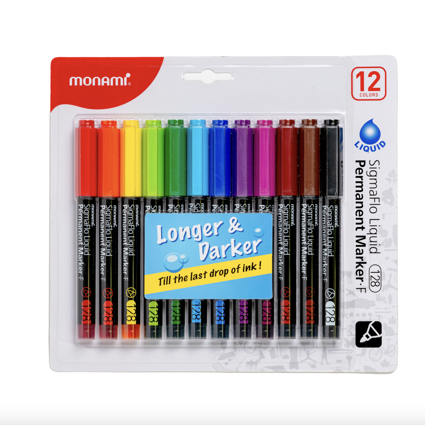 12x SigmaFlo Permanent Markers
