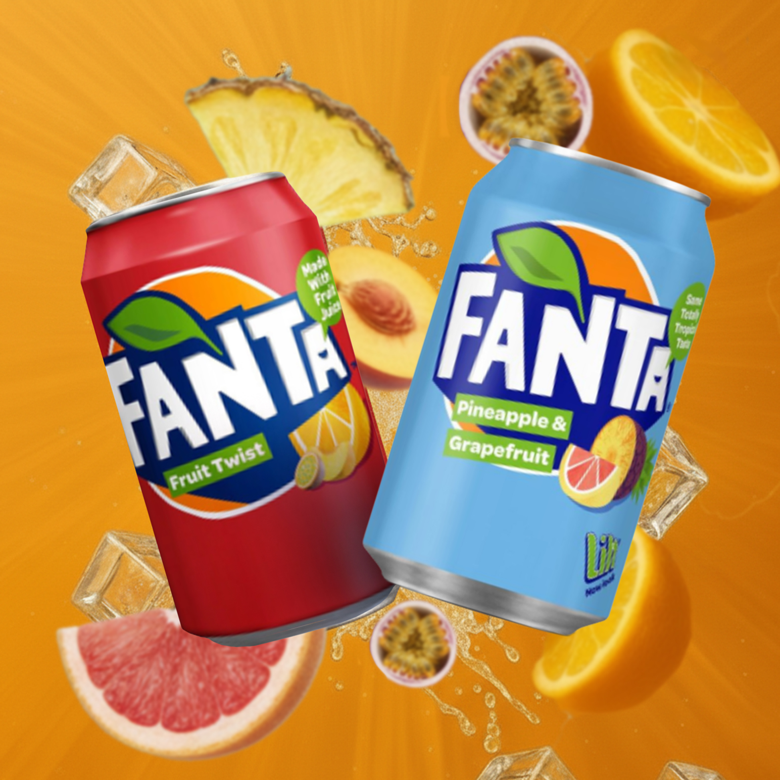 12x 330ml Flavoured Soda Drinks