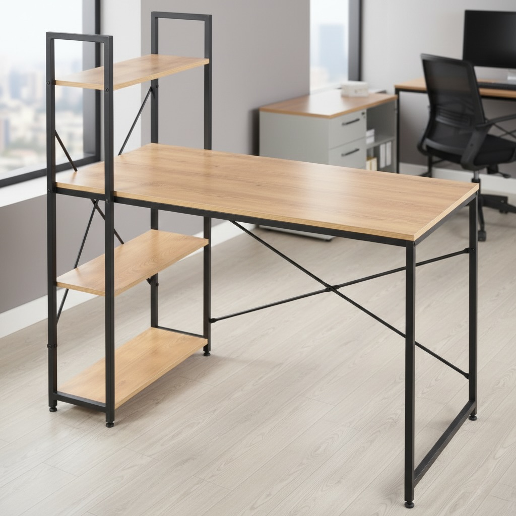 30% off on MFURN Office Desk with Shelves | OneDayOnly