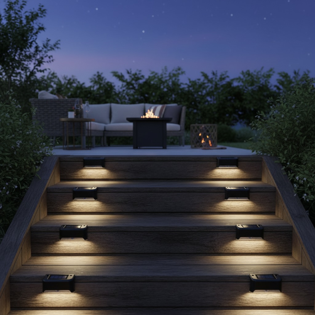 63% off on 8x Solar-Powered Step Lights | OneDayOnly
