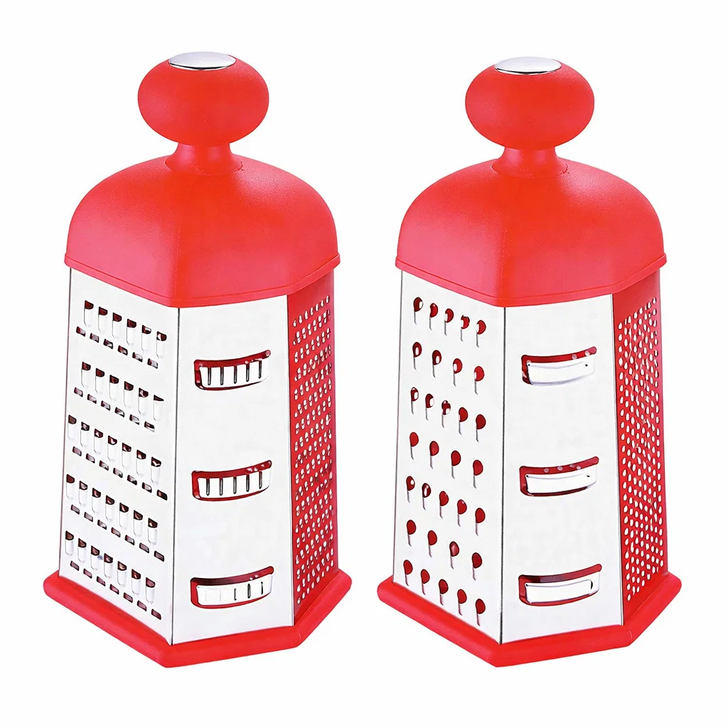 2x 6-Sided Stainless Steel Box Graters