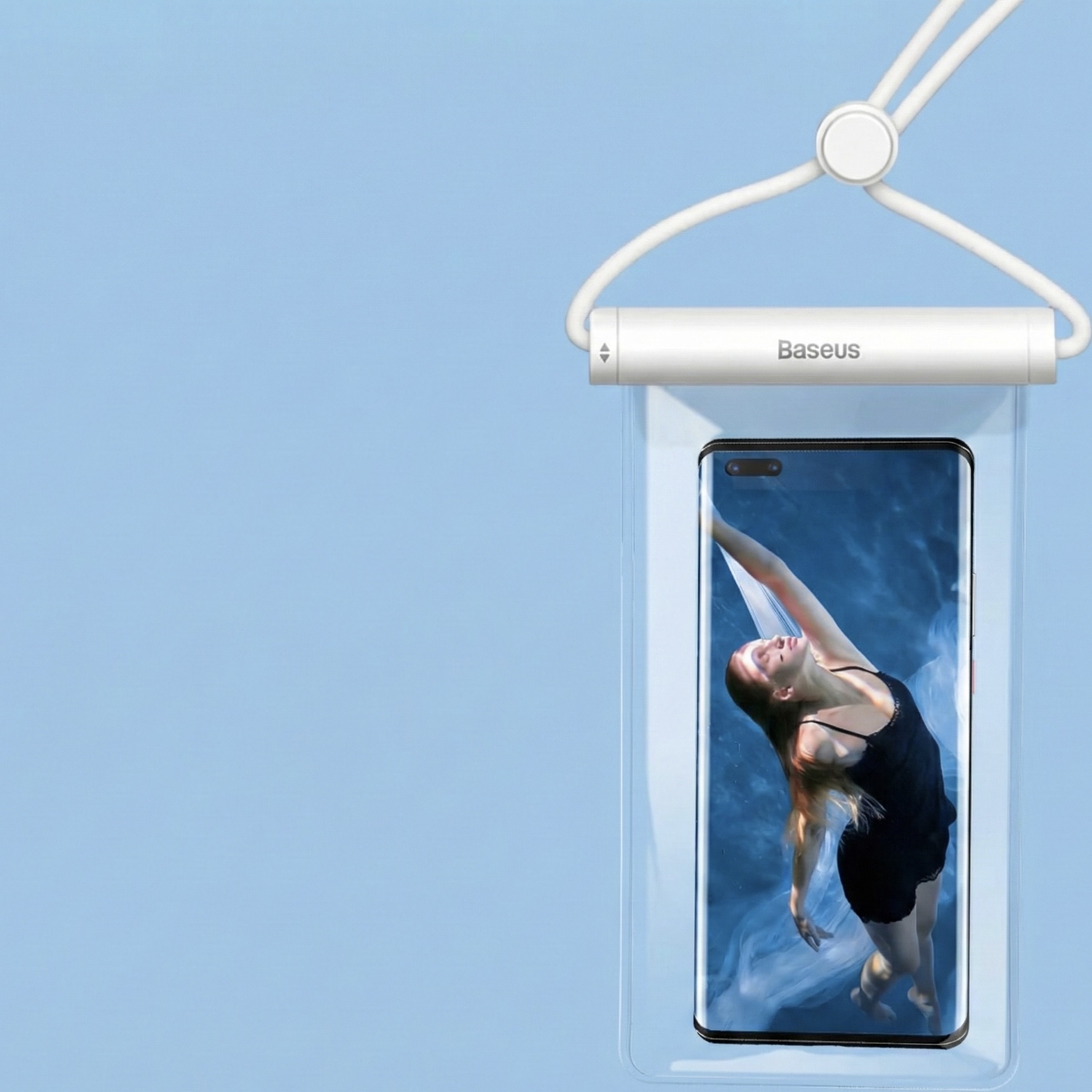 AquaGlide Waterproof Phone Pouch with Cylindrical Slide Lock