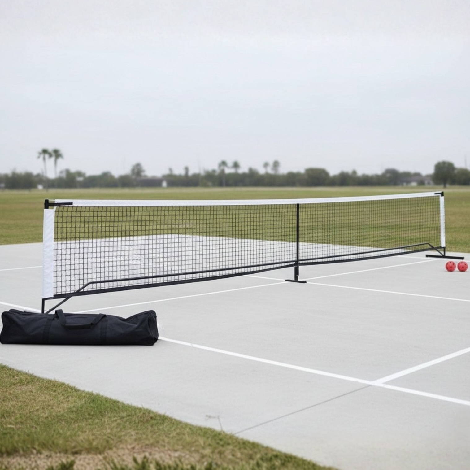 Portable Pickleball Net with 2 Balls and Carry Bag
