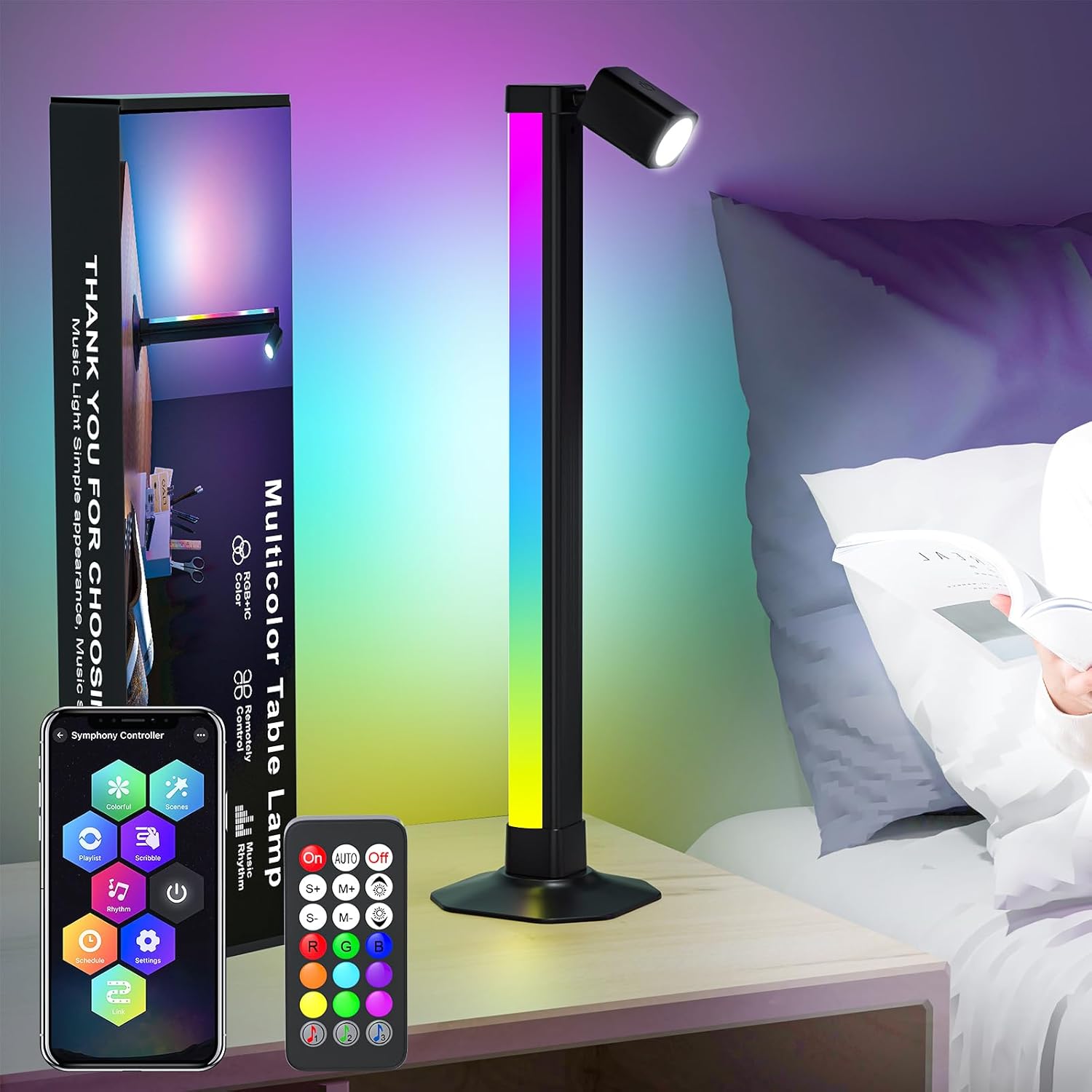 Smart Light Bar with Swivel Reading Lamp