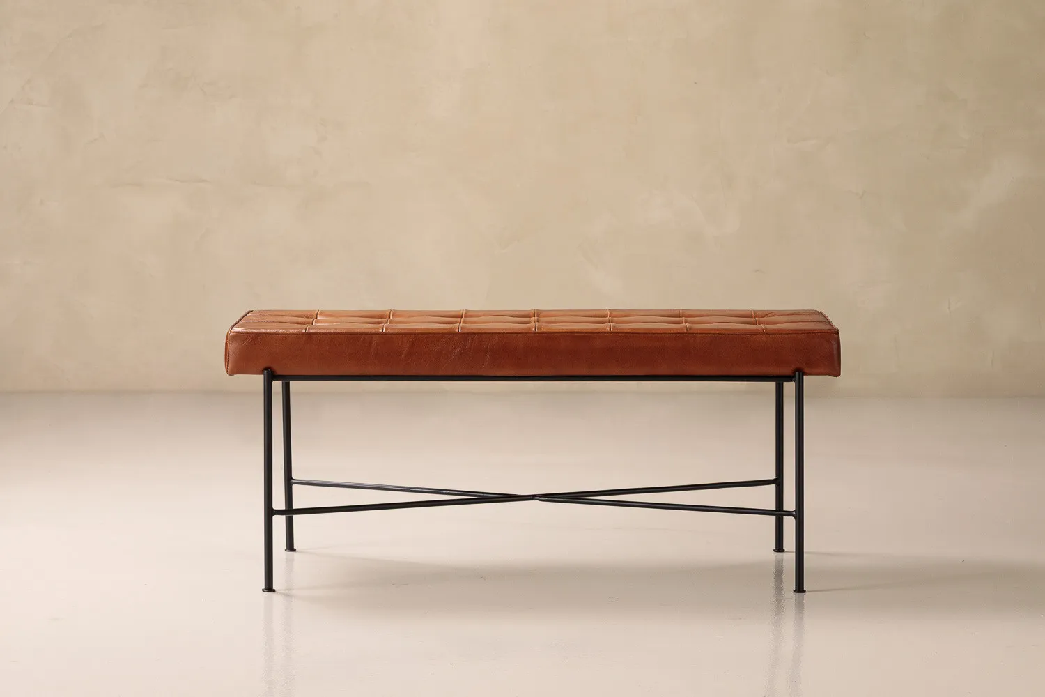 15% off on Connery Leather Bench | OneDayOnly