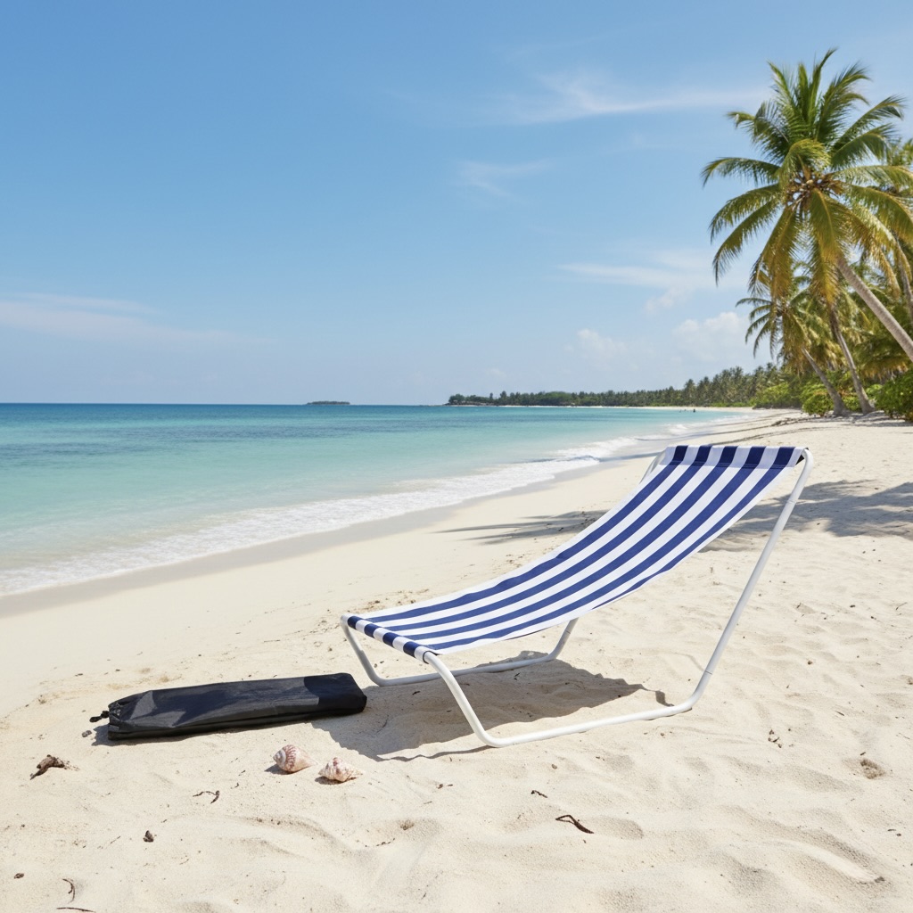 Collapsible Beach Lounger with Carry Bag