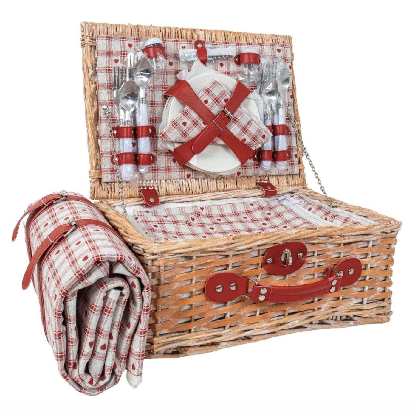 33% off on SunSprouts Wicker Picnic Basket Set | OneDayOnly