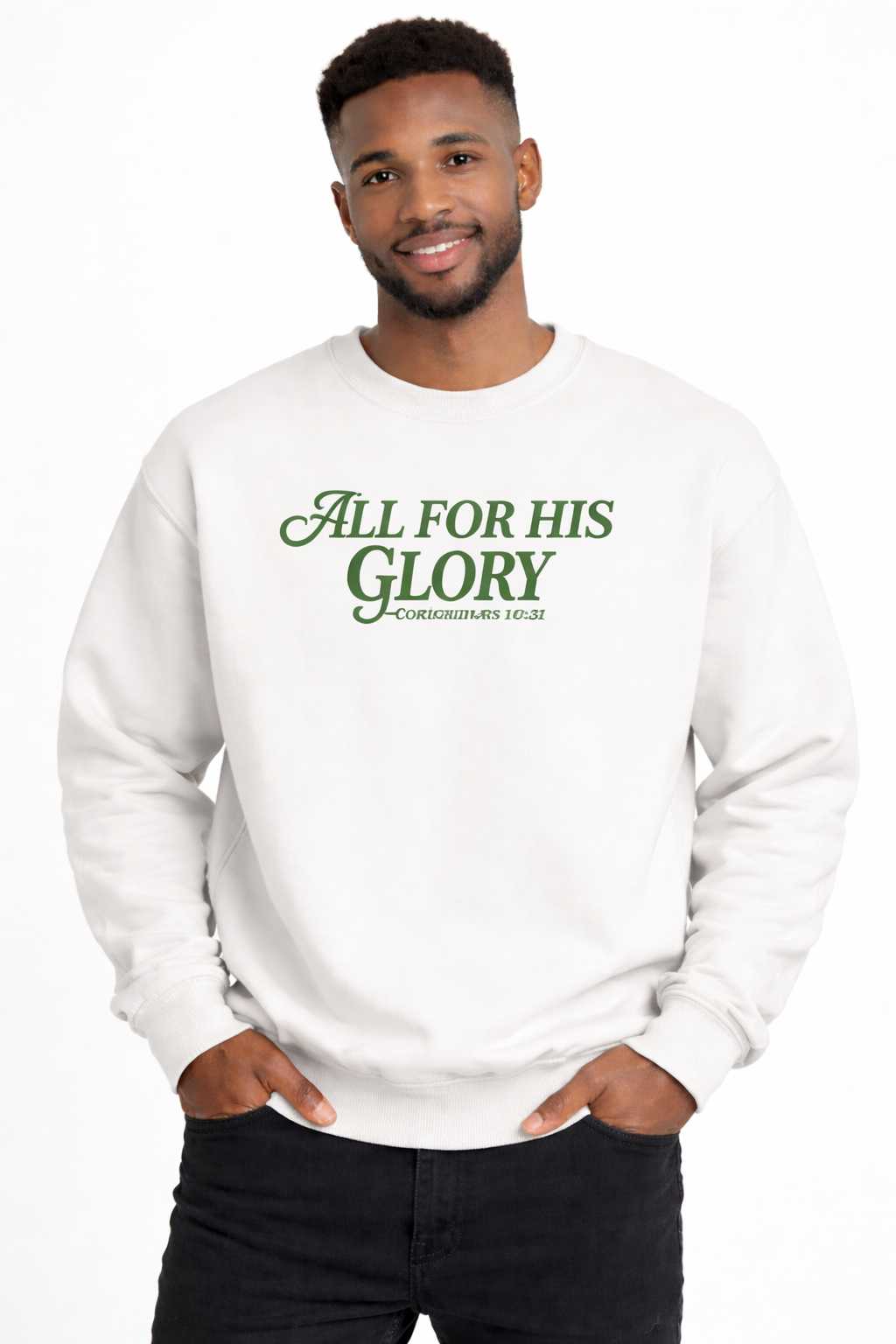 Unisex Printed All for His Glory Sweatshirt