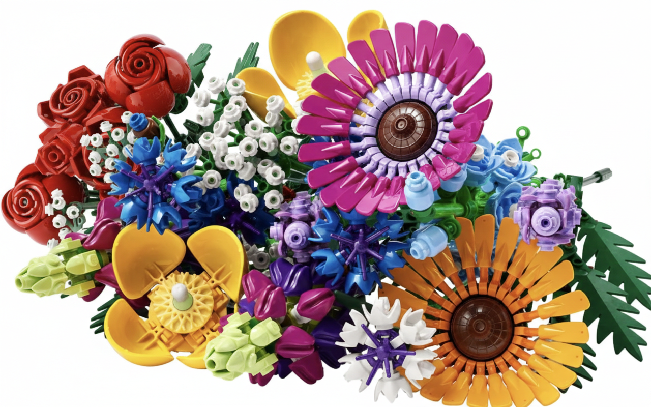 939-Piece Wildflower Bouquet and 822-Piece Rose Bouquet
