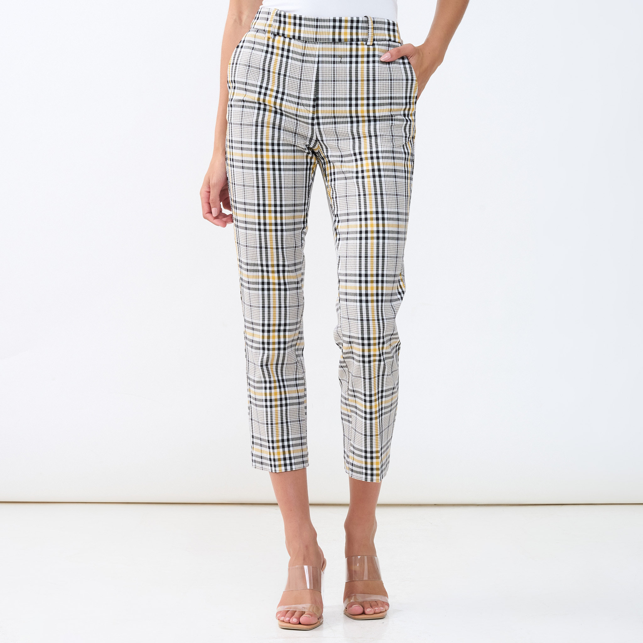 Ladies High-Rise Fitted Trousers