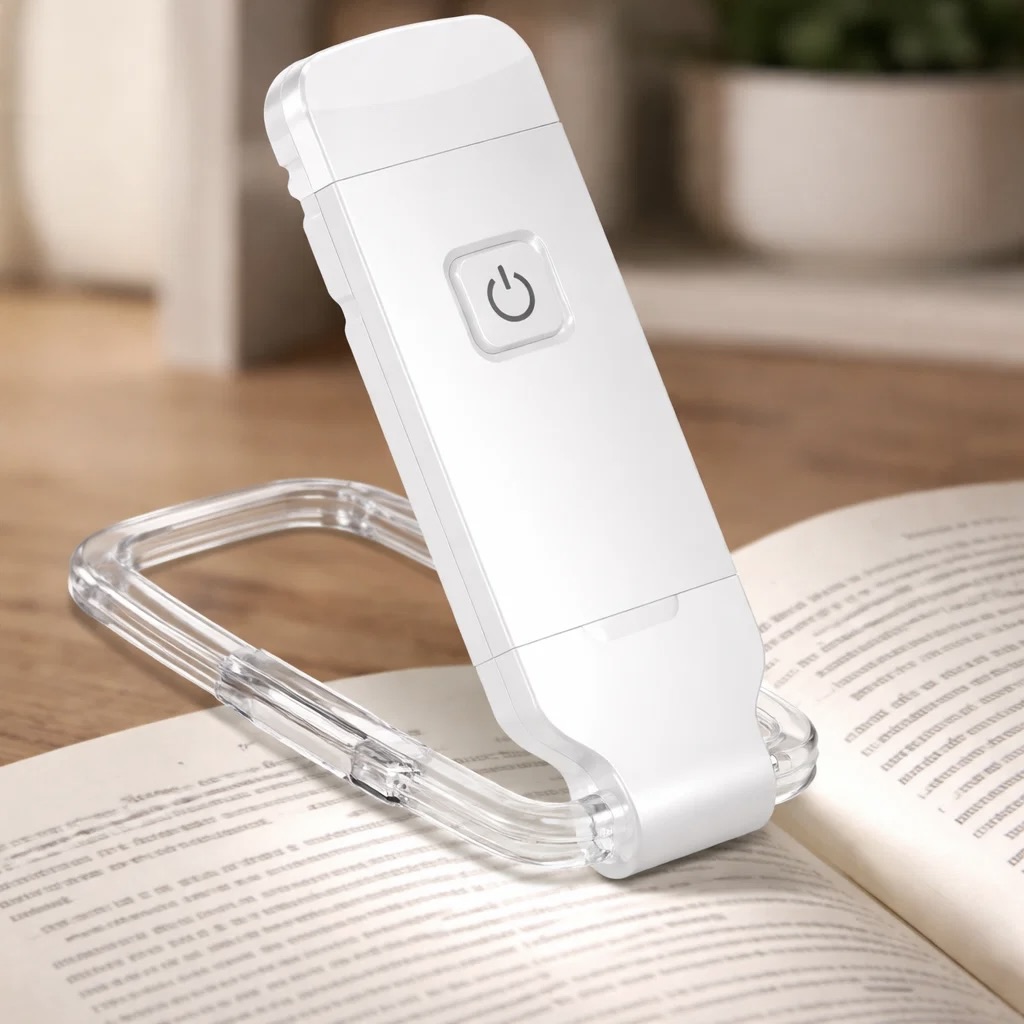 USB-Rechargeable Reading Light with 4 Magnetic Bookmarks