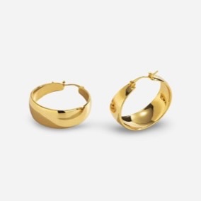 Silver or 18k Gold-Plated Aurora Hoop Earrings