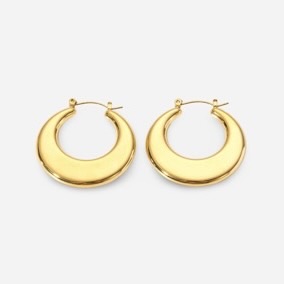 18k Gold-Plated Luna Hoops