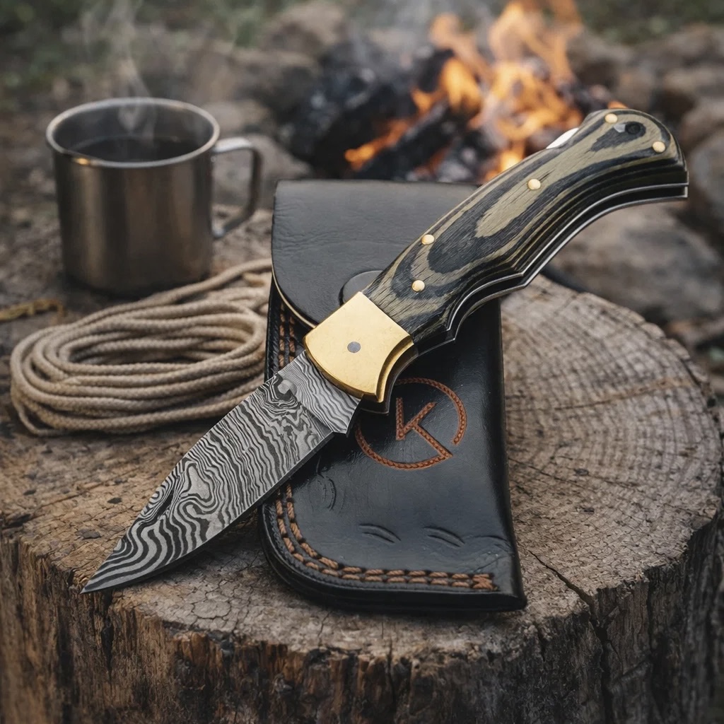 Handmade Damascus Steel Folder