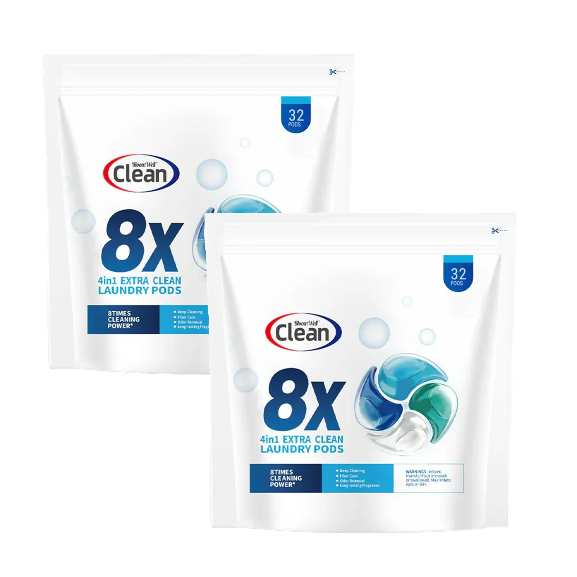 2x 32's 4-in-1 Laundry Detergent Pods