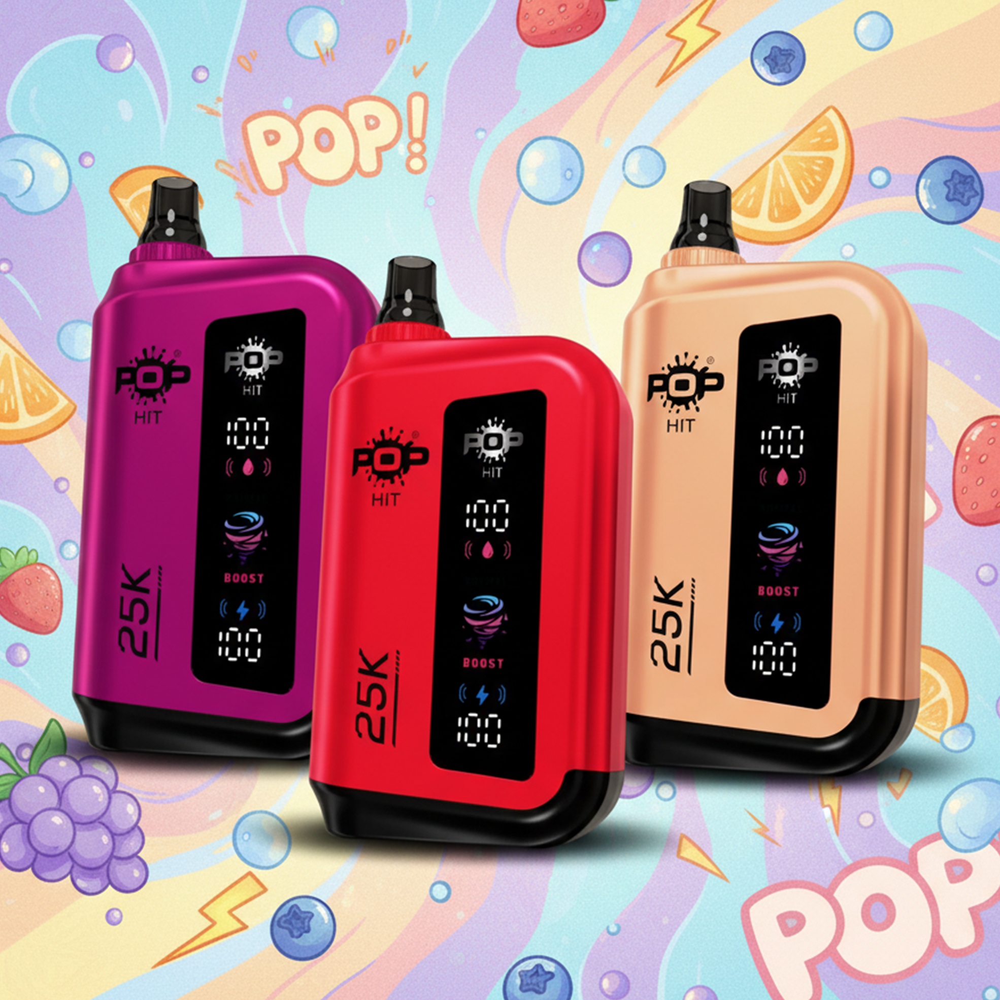 3x 25000 Puff 18ml Disposable Vapes Bundle