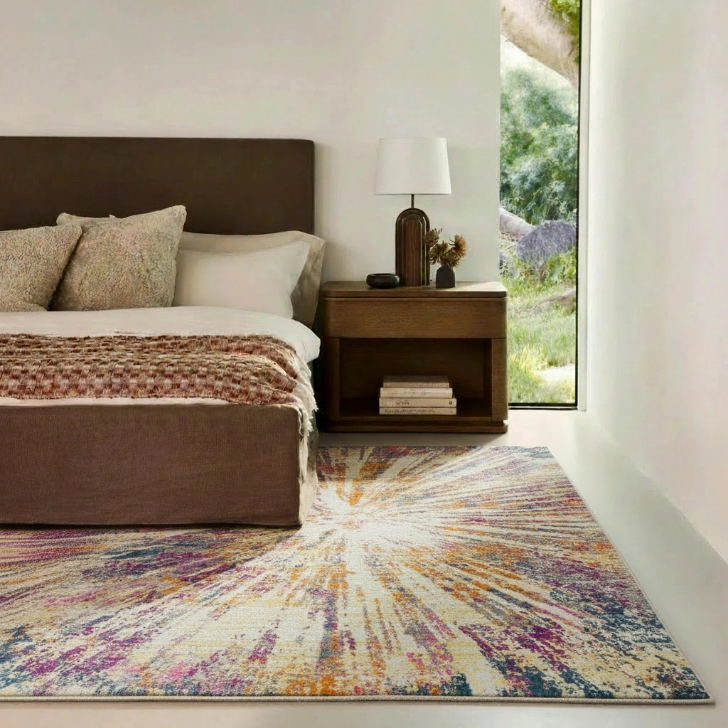 Blanco Abstract Rug