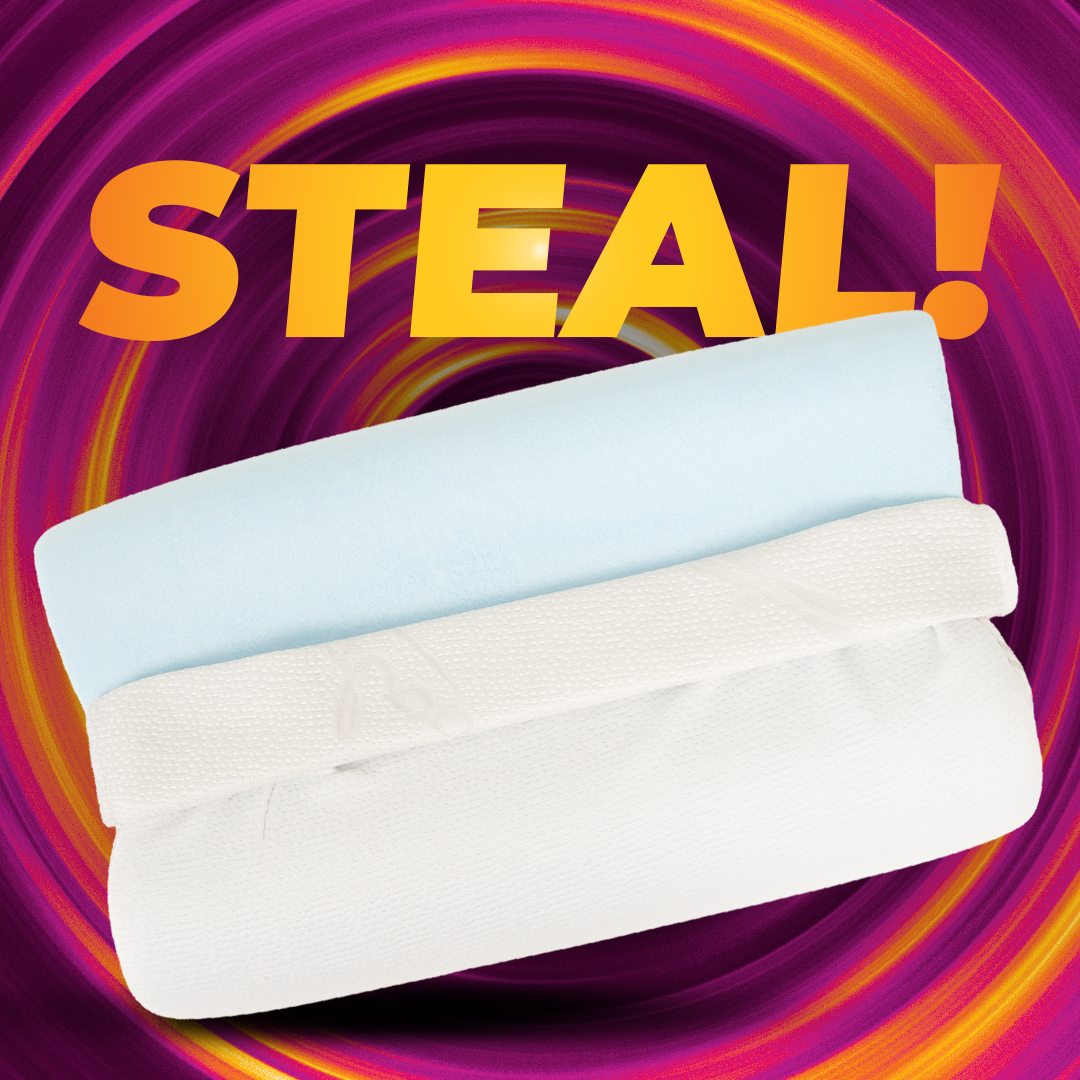 2x Solid Gel Standard Memory Foam Pillows