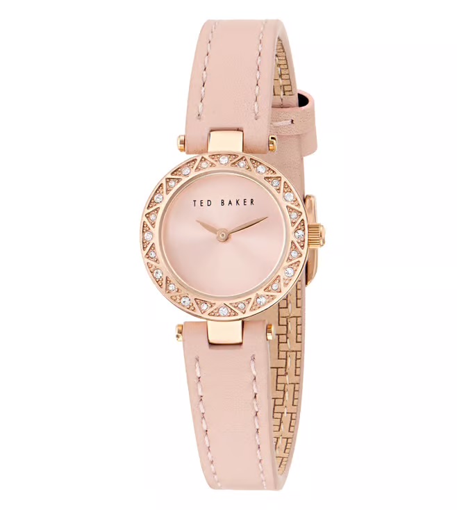 Ladies Jolyye Pink Leather Strap Watch