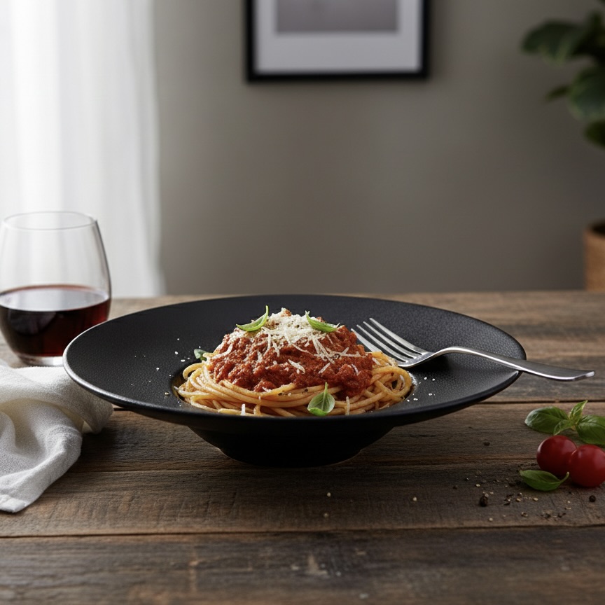 6x 28cm Black Caviar Show Plates