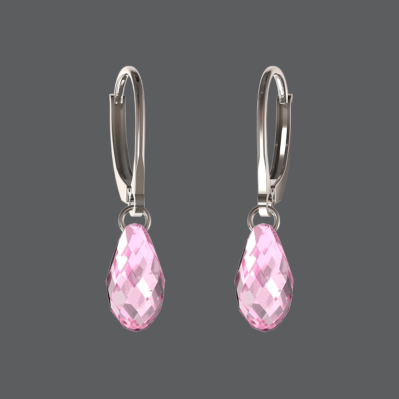 9kt Gold or Sterling Silver Birthstone Drop Earrings
