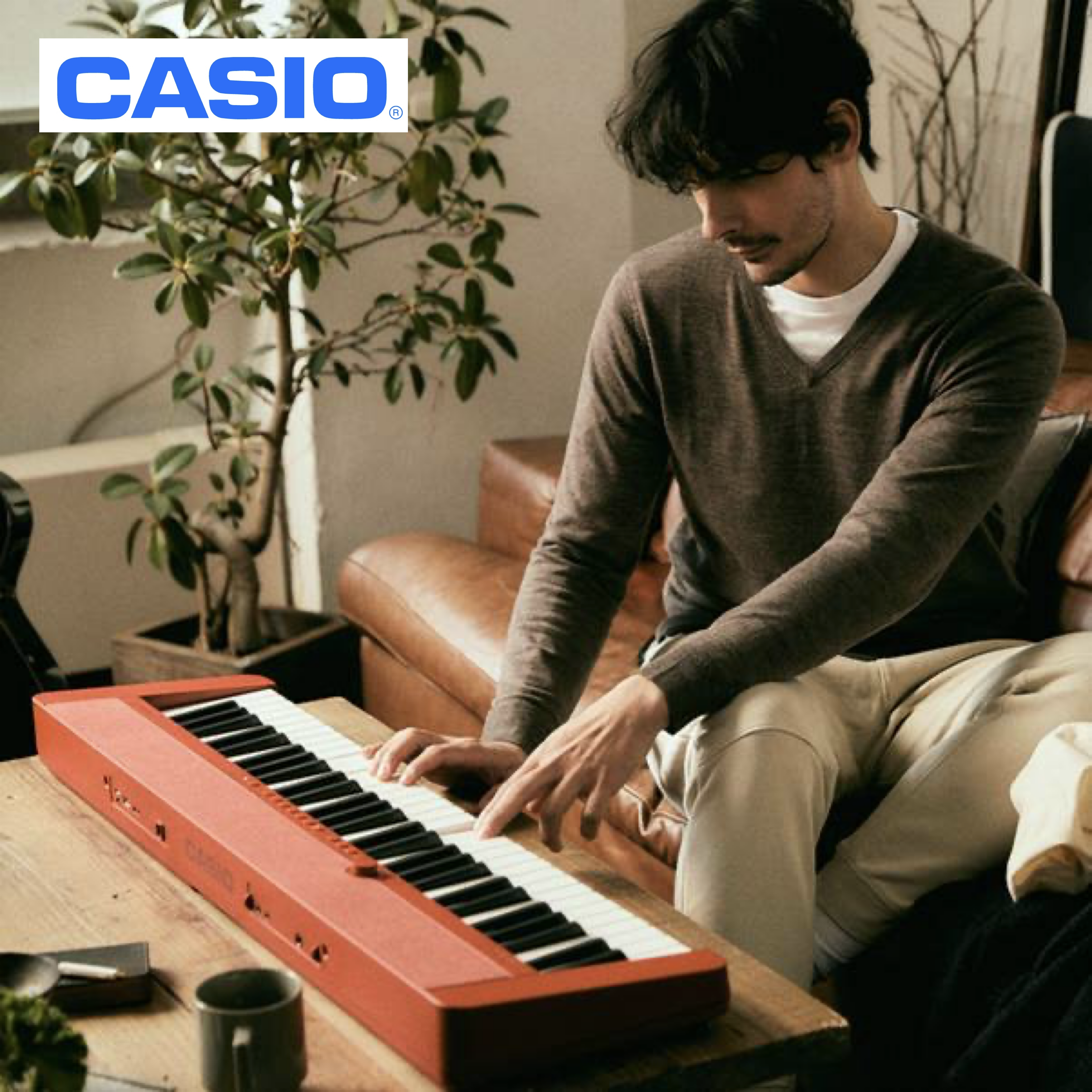 61-Key Casiotone Vintage Portable Keyboard Red (Model: CT-S1)